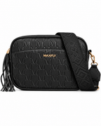 Bolso Maxfly negro del juego de 2 bolsos sobre fondo blanco