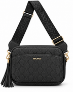Bolso Maxfly negro del juego de dos bolsos, vista adicional sobre fondo blanco