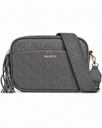 Bolso Maxfly gris oscuro del juego de dos bolsos con flecos decorativos